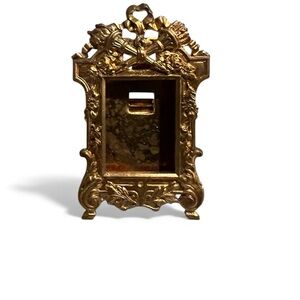 Vintage Antique Gold Ornate Frame Micro Doll House miniature